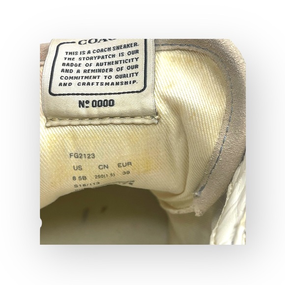 Coach ✽ C142 Runner Running Shoes Sneakers ✽ Chalk Tossed Rose Print ✽ 8.5M ✽ - Picture 14 of 16